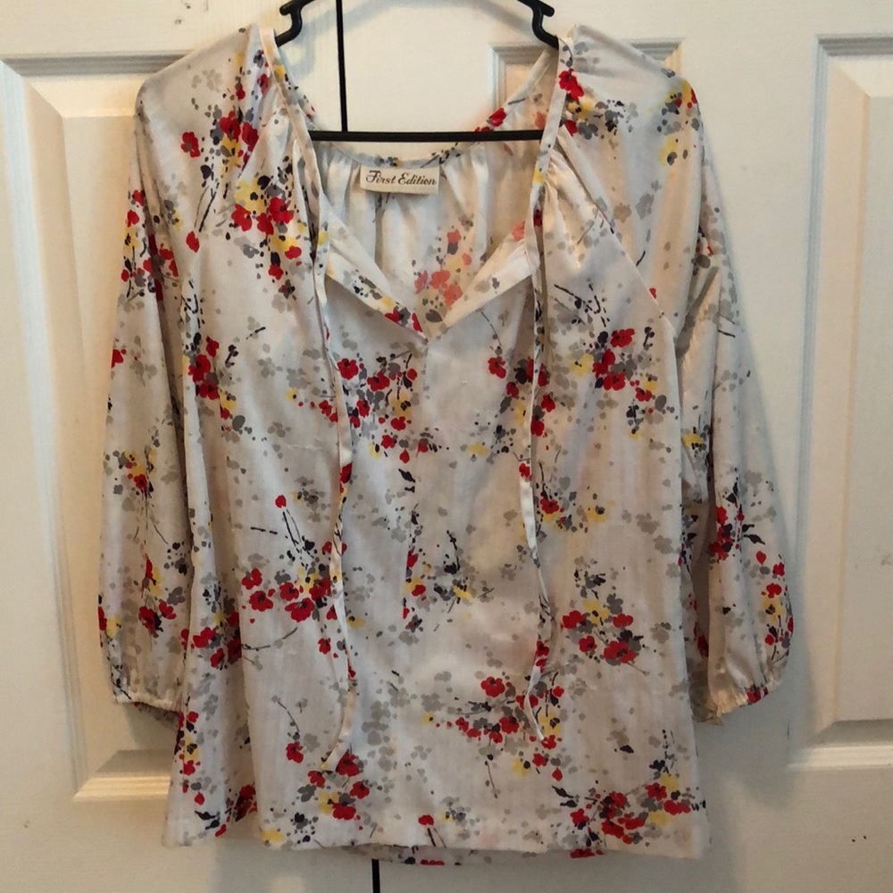 White flower blouse